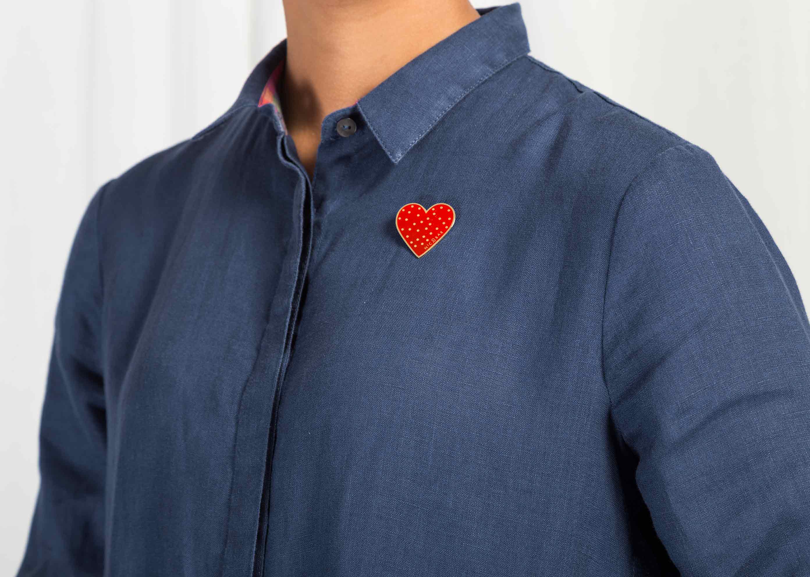 Dotted Heart Pin