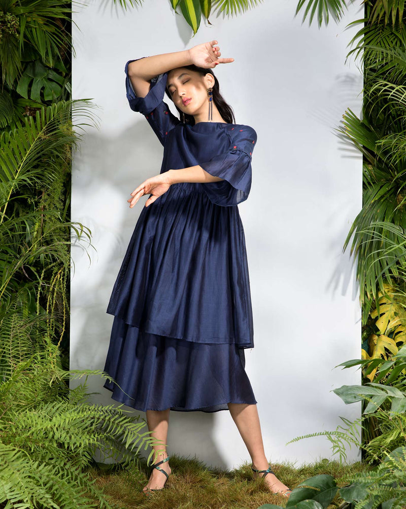 Midnight Raglan Sleeve Dress