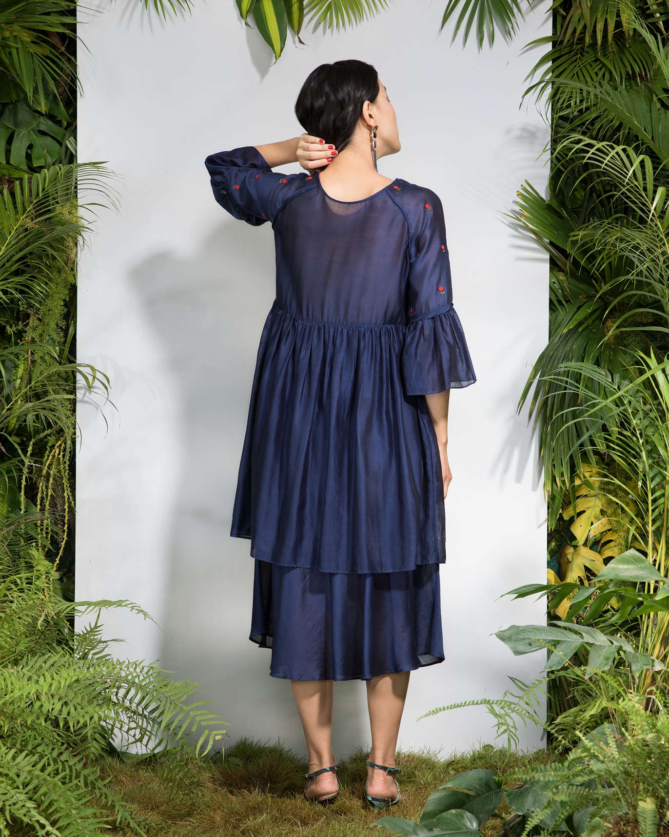 Midnight Raglan Sleeve Dress