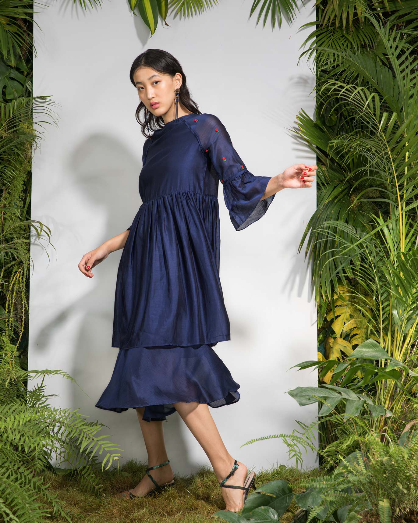 Midnight Raglan Sleeve Dress