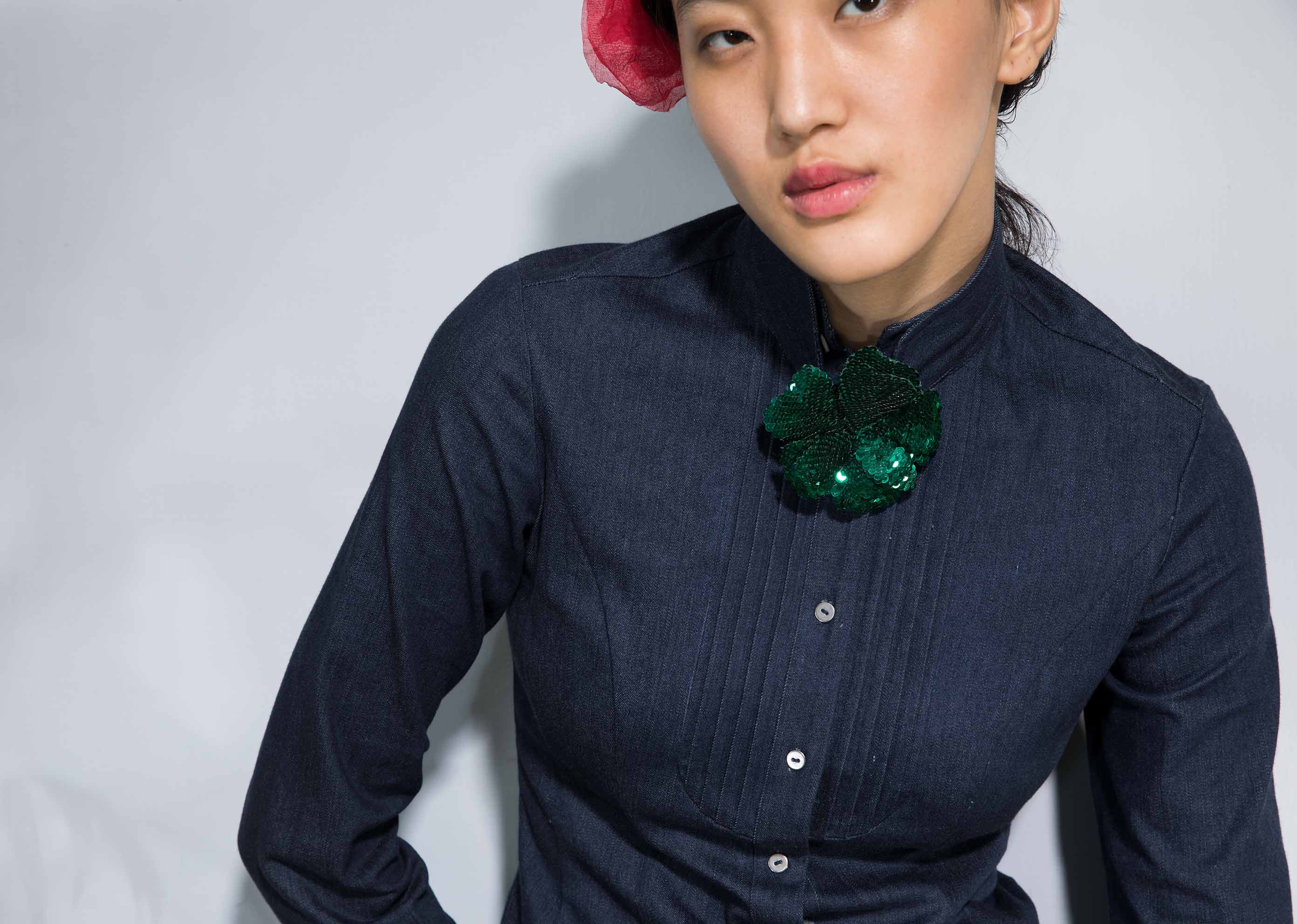 Daisy Brooch - Green