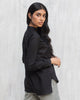 Mandarin Collar Top - Black