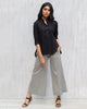 Mandarin Collar Top - Black