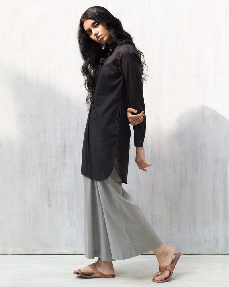 Basic Mid-length Kurta - Black