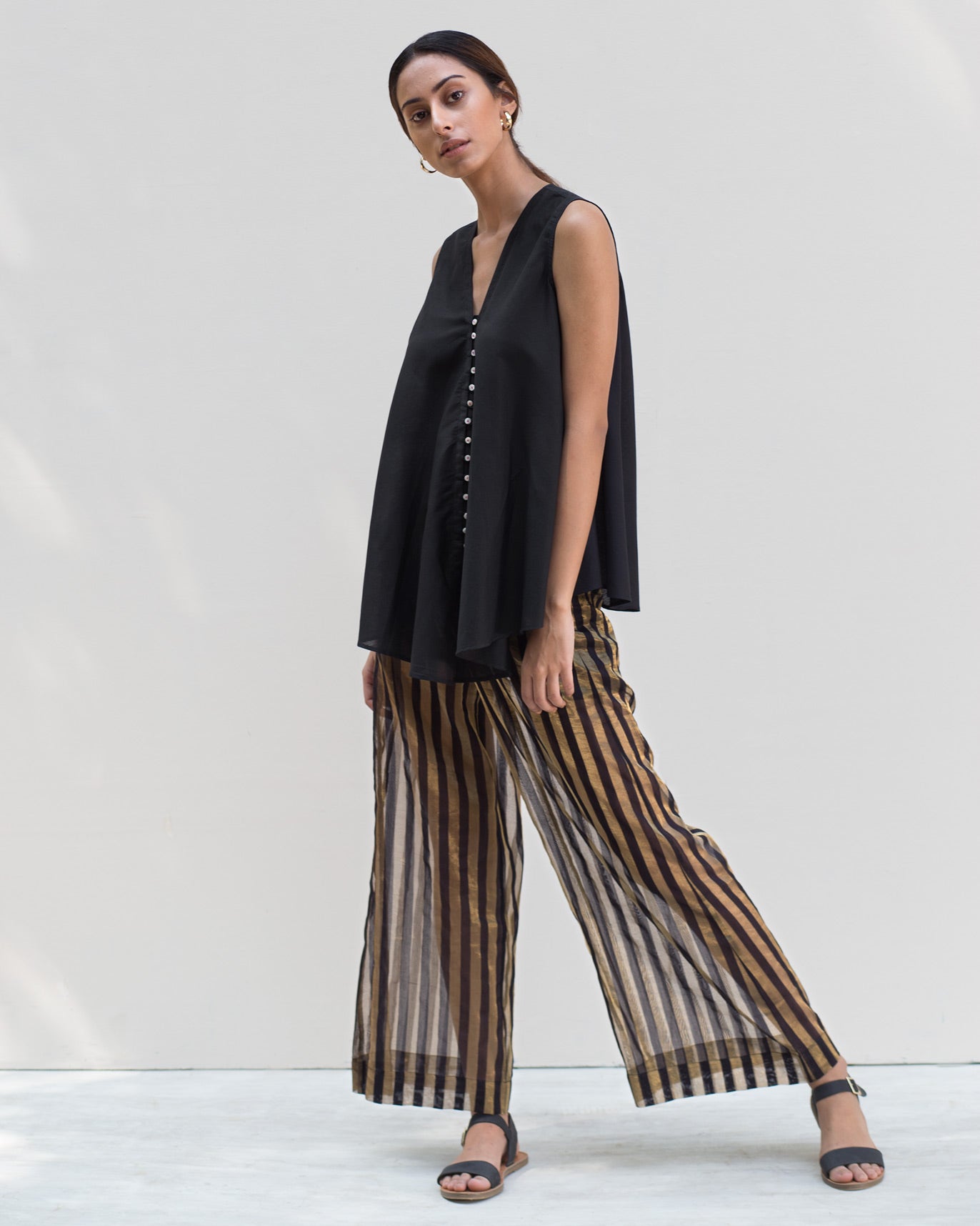 Capsleeve Blouse - Black