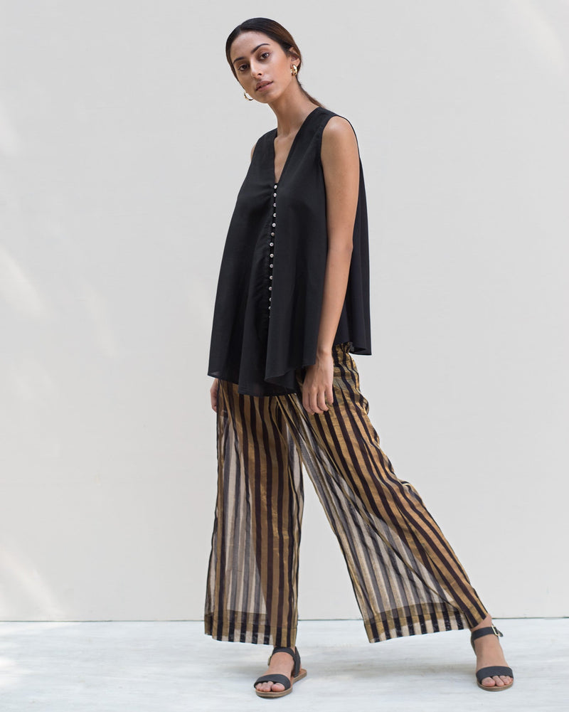 Capsleeve Blouse - Black
