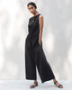 Front Knot Jumpsuit - Black