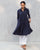 Pleated Shirt Dress - Blue