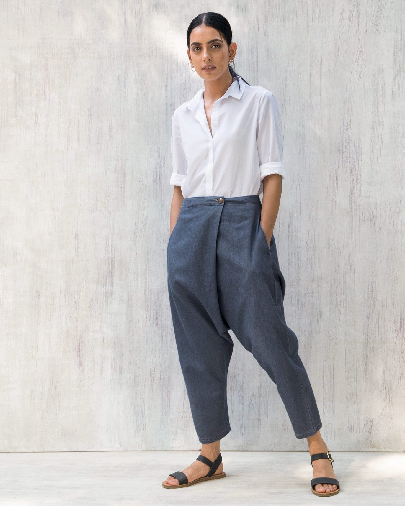 Jinan Slouchy Pants - Blue