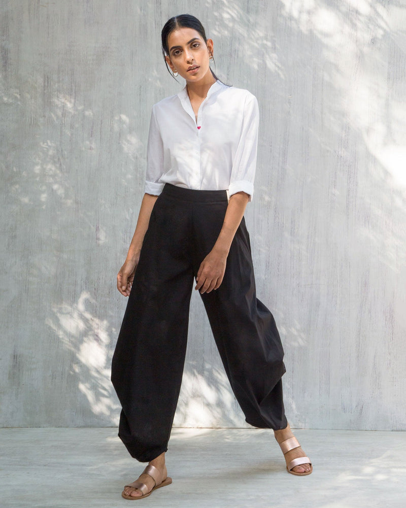 Boat Cropped Pants - Black
