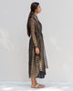 Black & Gold Zari Overlay - Black