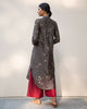 Band Collar Pristine Dress - Charcoal