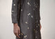 Band Collar Pristine Dress - Charcoal