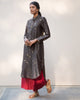 Band Collar Pristine Dress - Charcoal