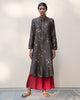 Band Collar Pristine Dress - Charcoal