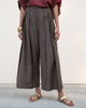 Pleated Flared Pants - Charcoal