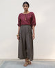 Pleated Flared Pants - Charcoal