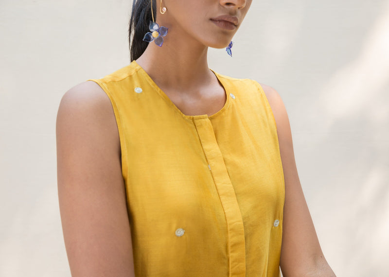 High Slit Kurta - Yellow
