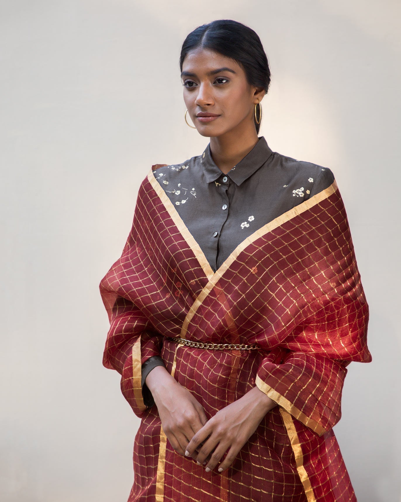 Keya Dupatta - Red