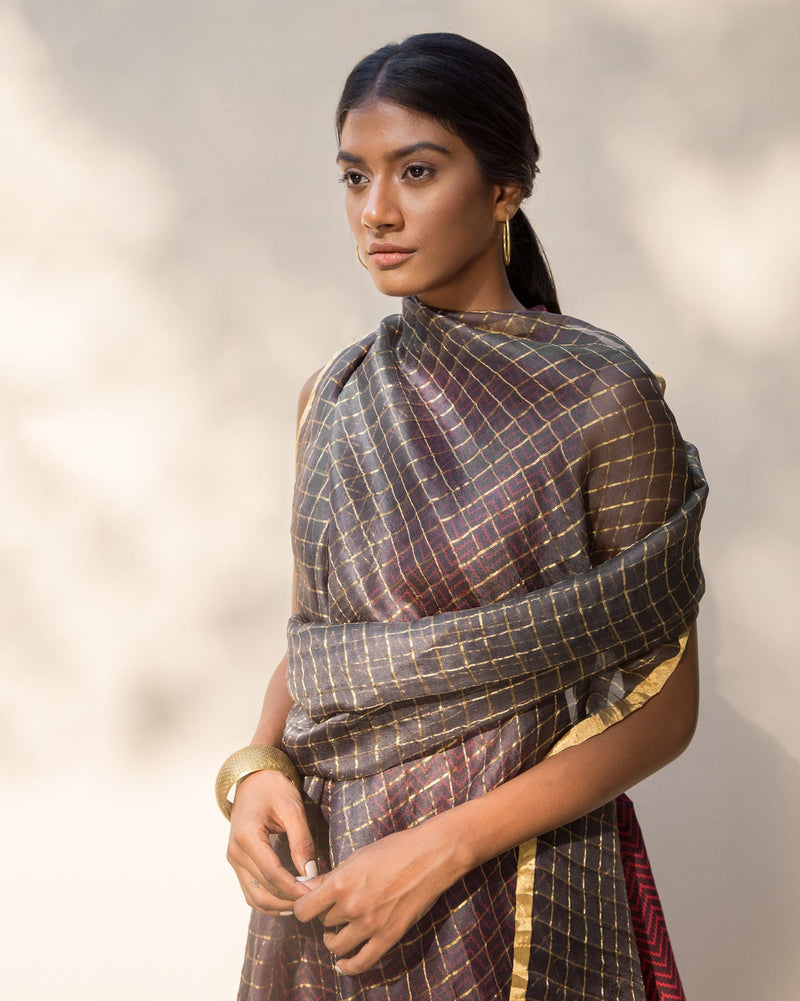 Keya Dupatta - Charcoal