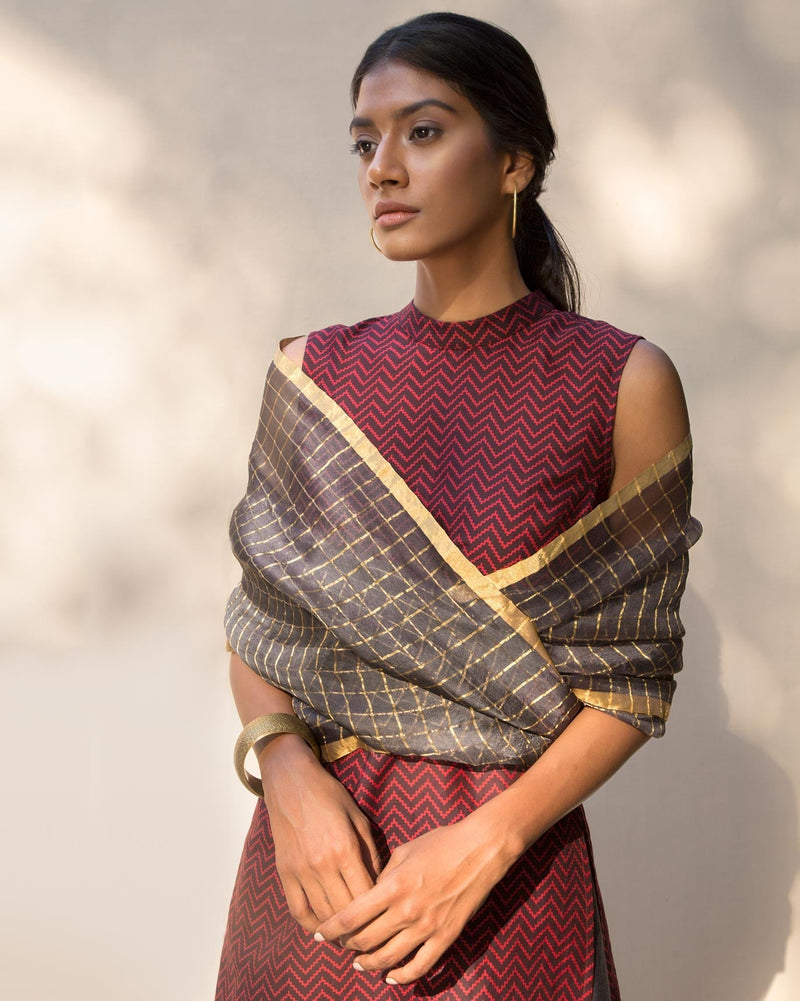 Keya Dupatta - Charcoal