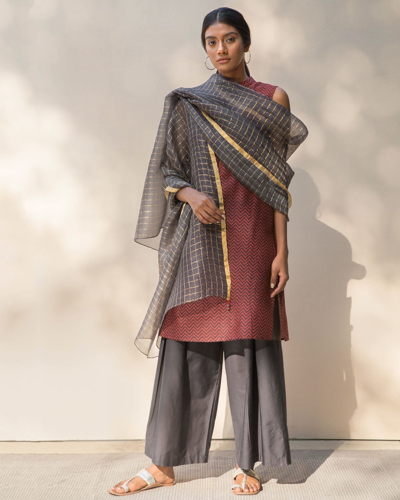 Keya Dupatta - Charcoal