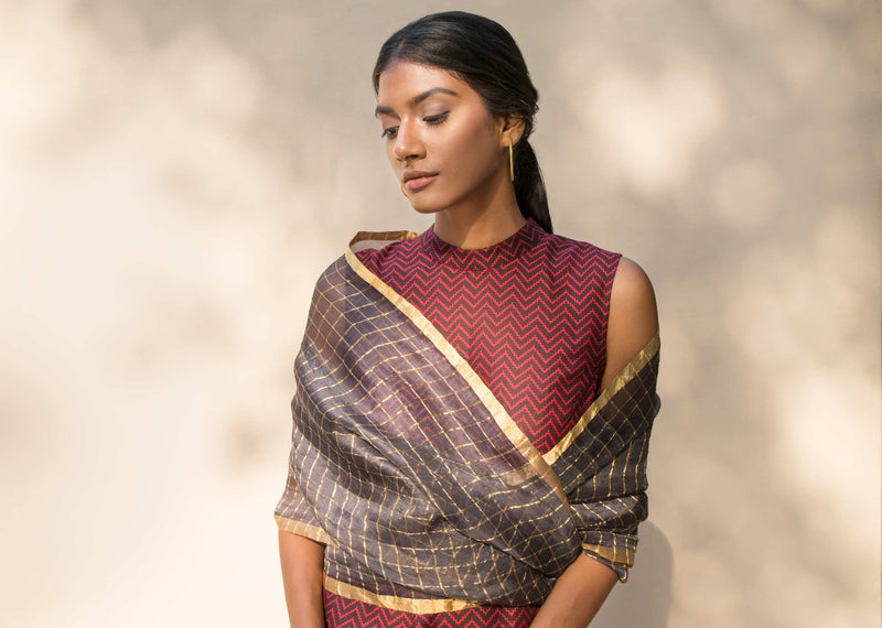 Keya Dupatta - Charcoal