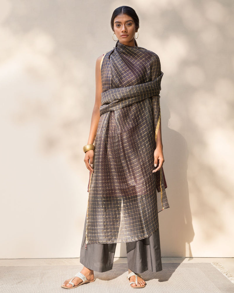 Keya Dupatta - Charcoal