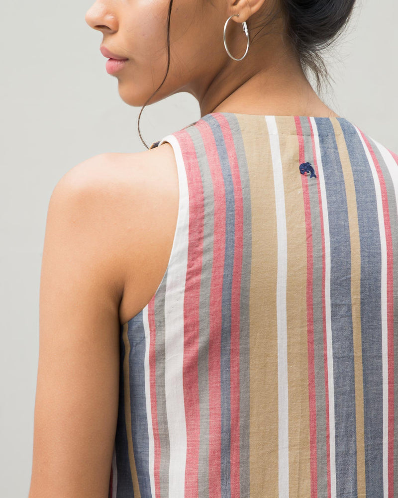 Fit & Flare Stripe Dress