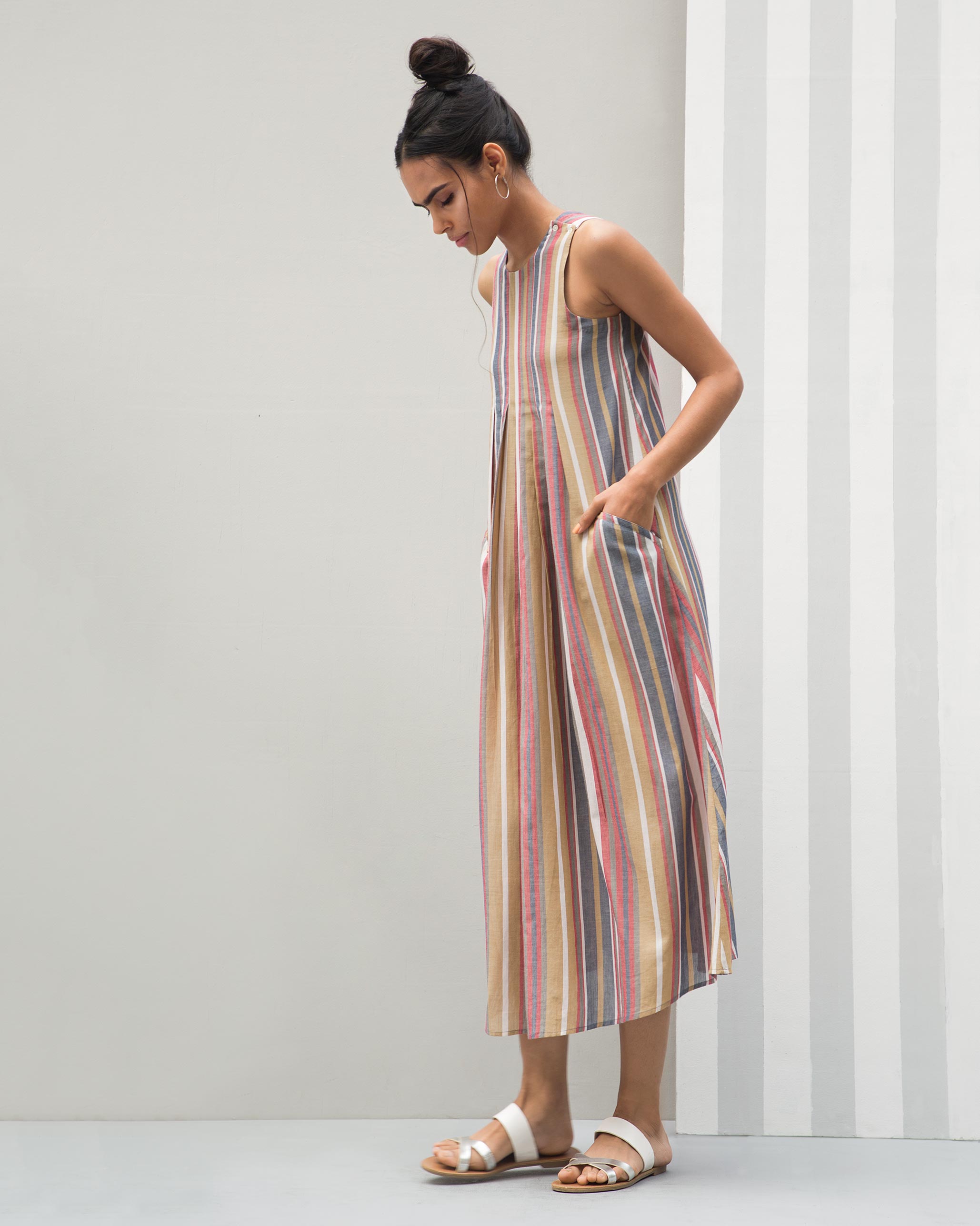 Fit & Flare Stripe Dress