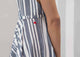 Empire Maxi Stripe Dress - Blue