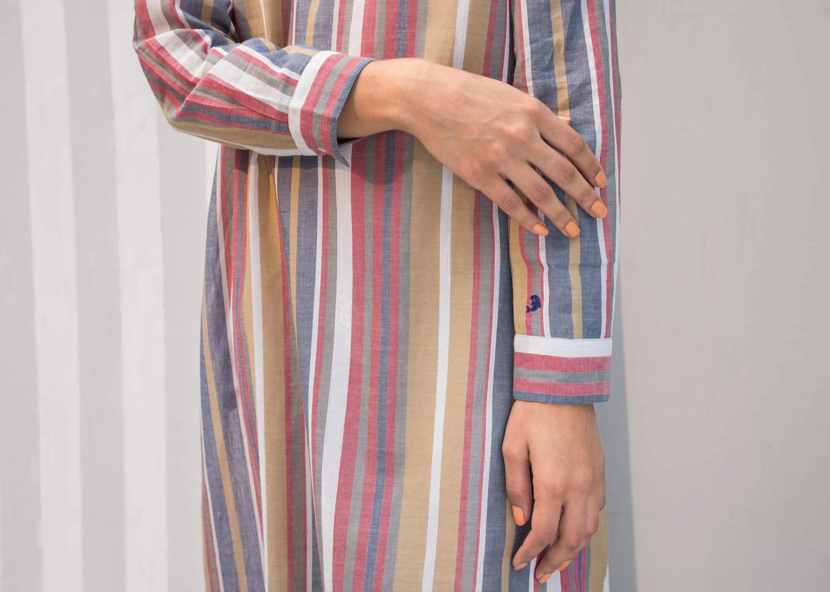 Boat Neck Stripe Dress