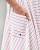 High Neck Stripe Dress - Red