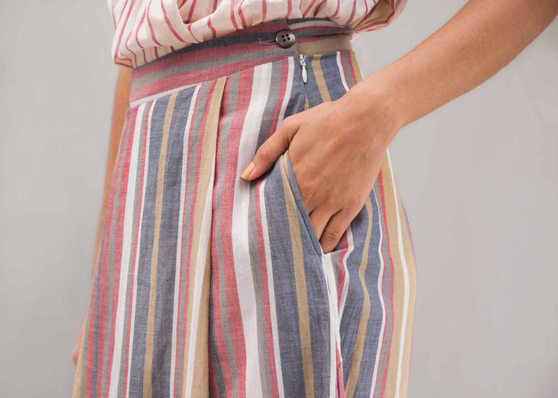 Divided Stripe Skirt