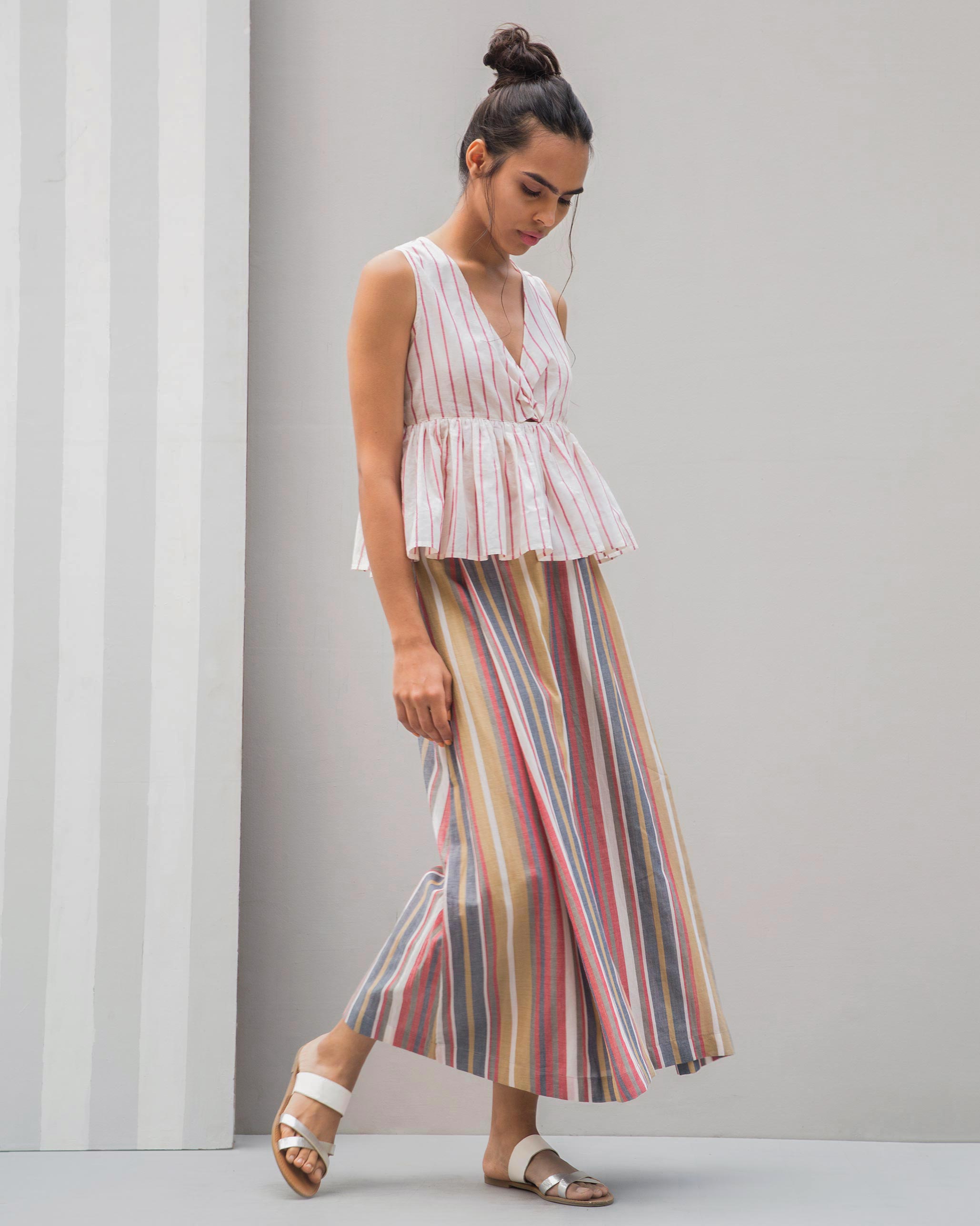 Divided Stripe Skirt