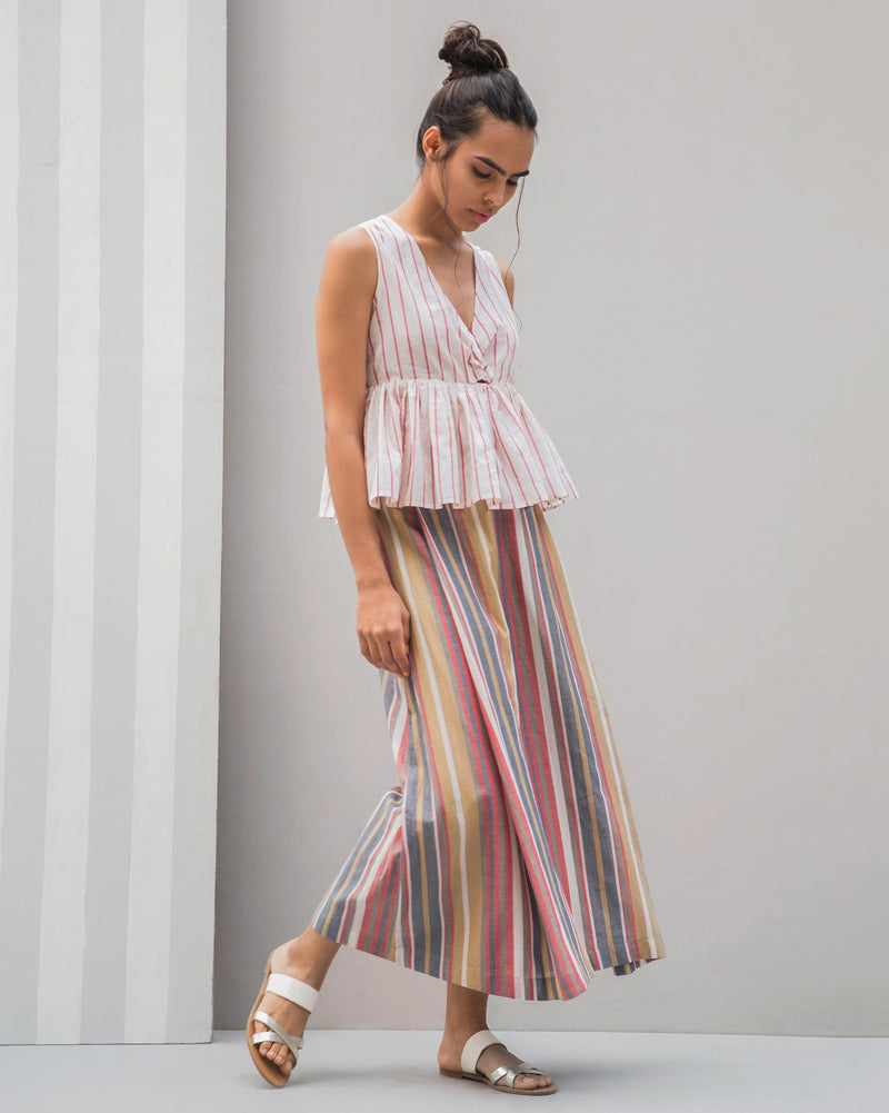 Divided Stripe Skirt