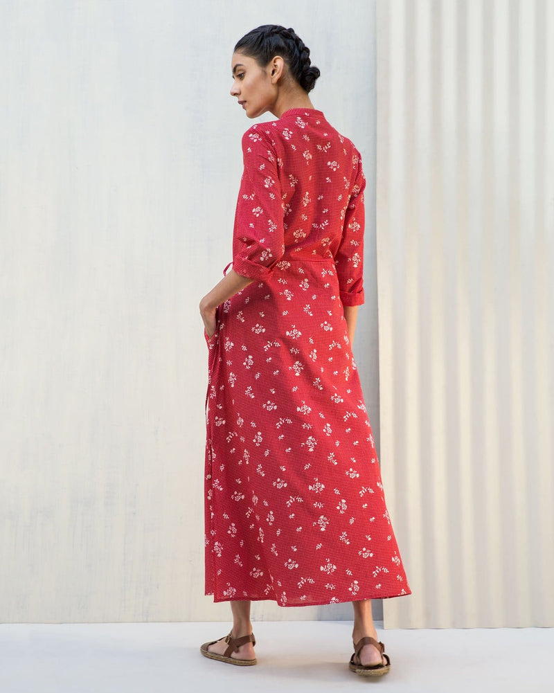 Gathered Drop Waist Dress