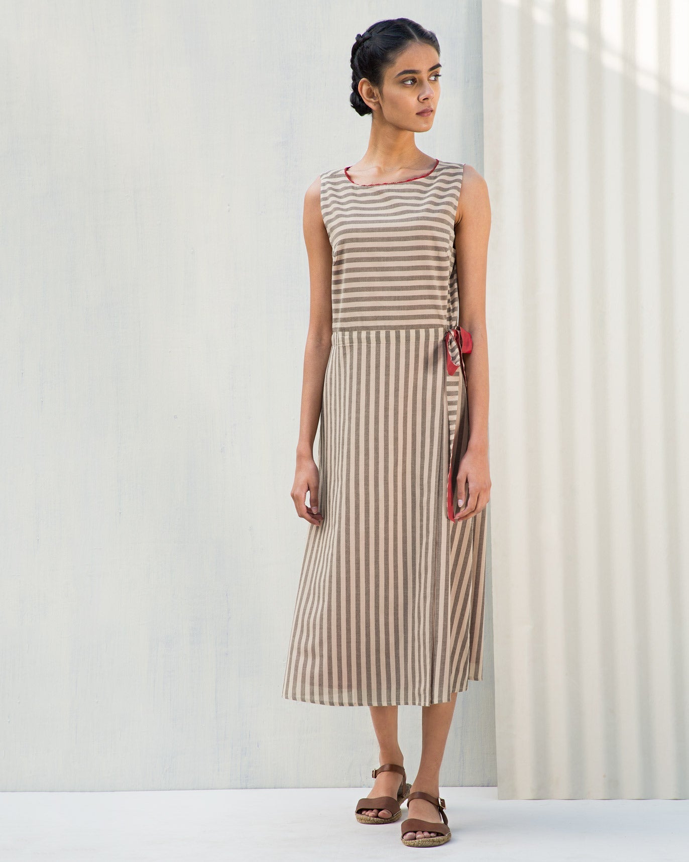 Overlap Side Tie Dress