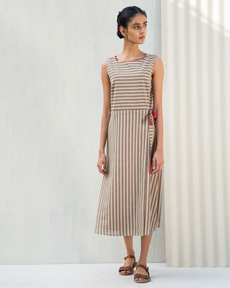 Overlap Side Tie Dress
