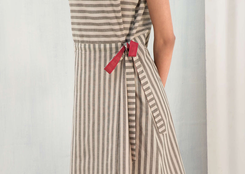 Overlap Side Tie Dress