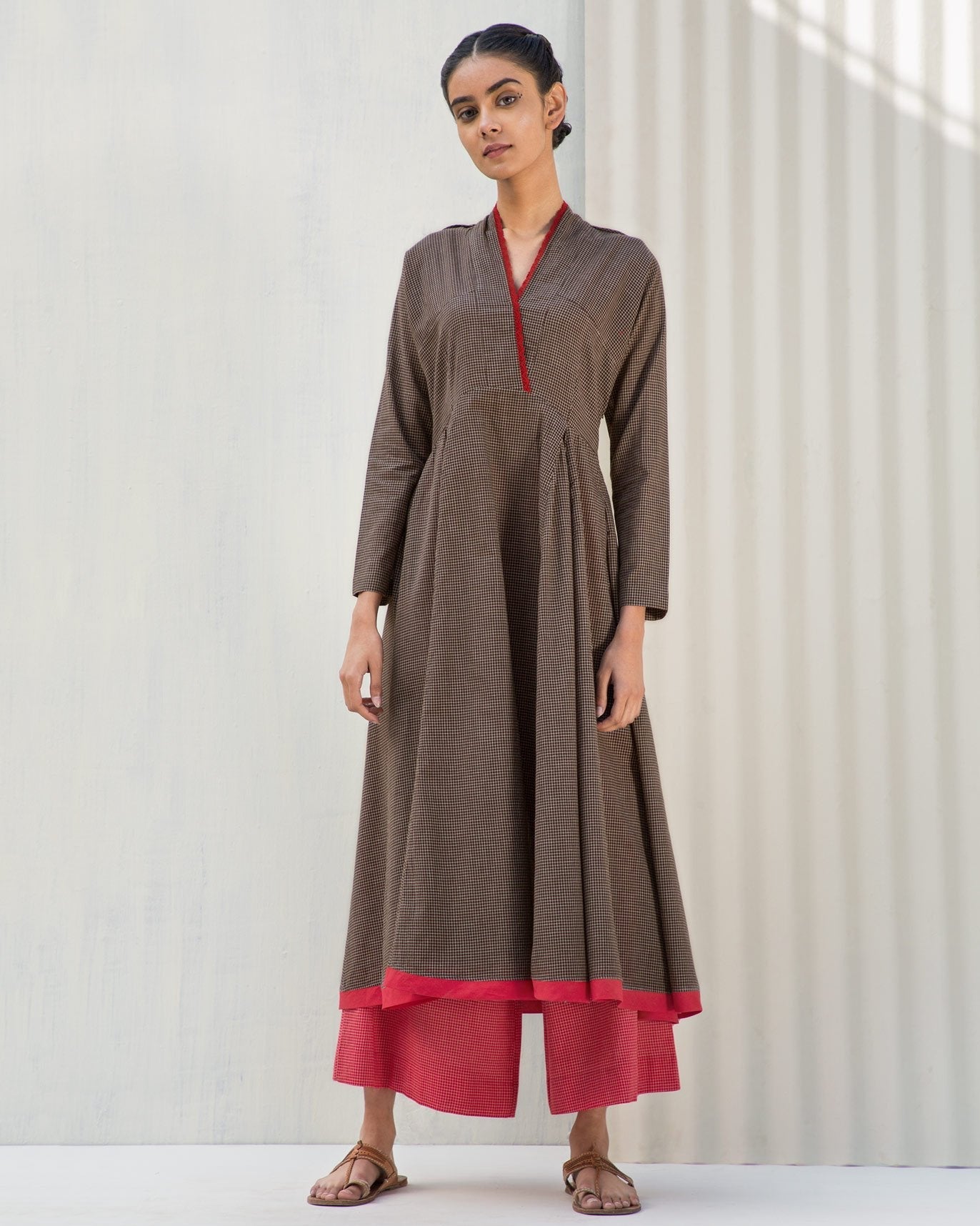 Fan Pleat Kurta