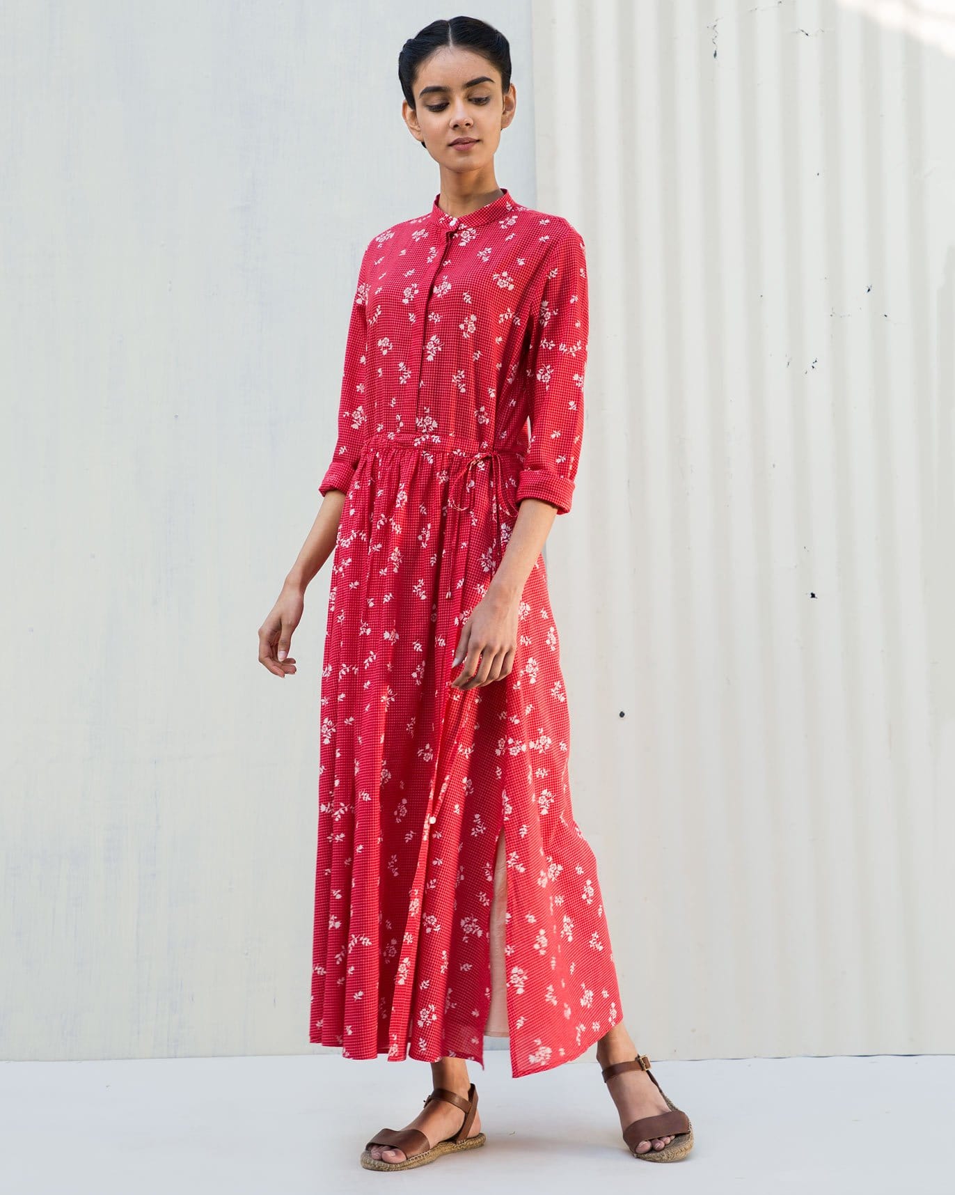 Gathered Drop Waist Dress