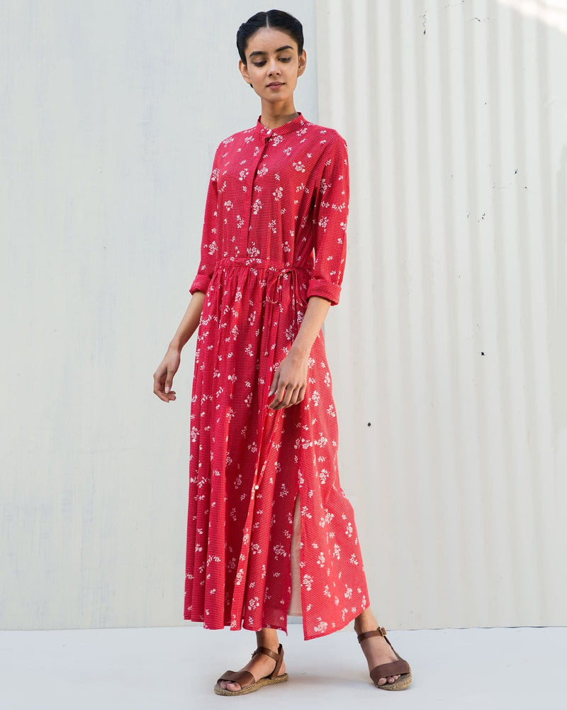 Gathered Drop Waist Dress
