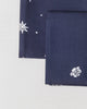 Peony & Stars Pocket Square - Blue (Set of 2)