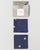 Peony & Stars Pocket Square - Blue (Set of 2)