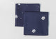 Peony & Stars Pocket Square - Blue (Set of 2)