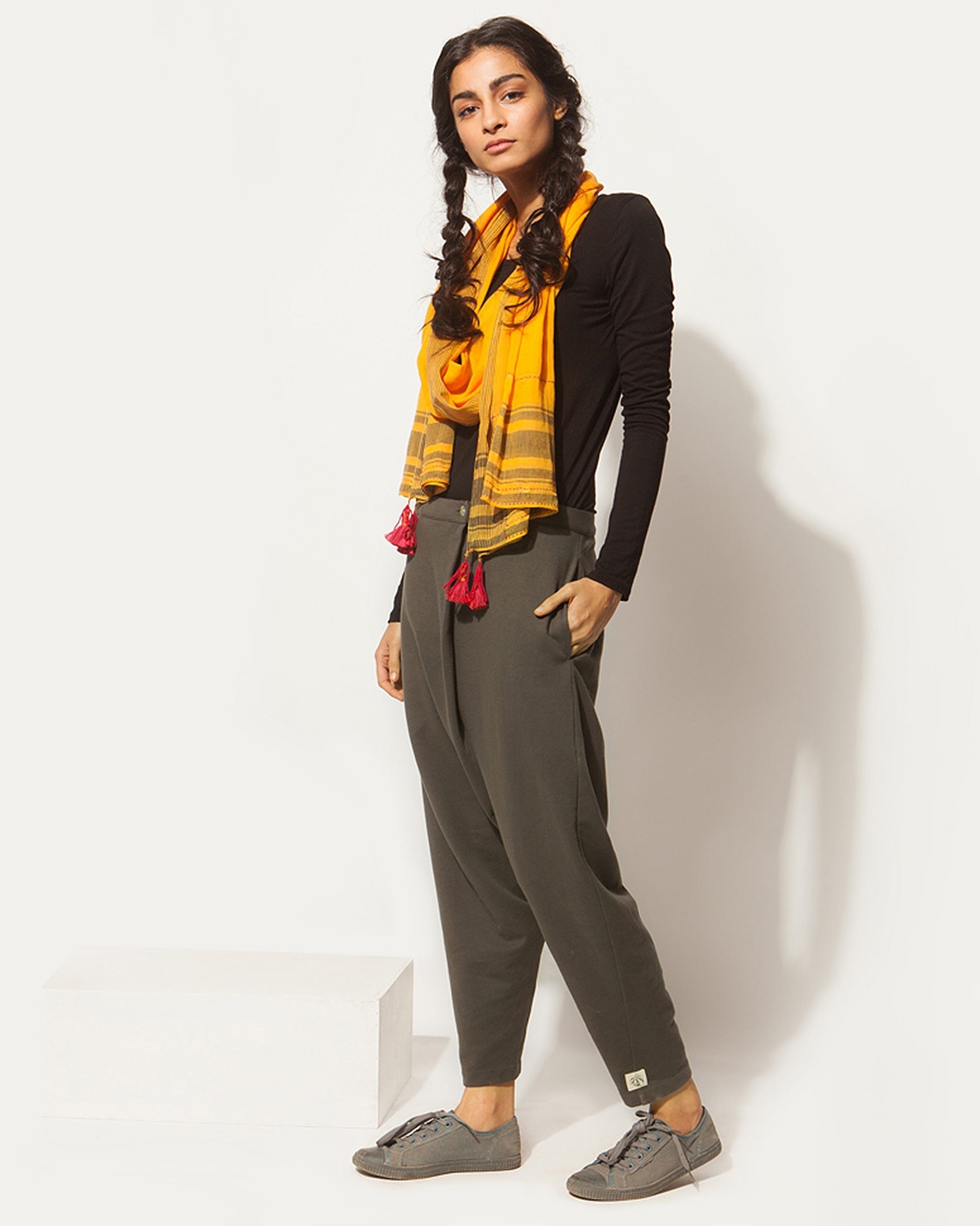 Jinan Slouchy Pants - Charcoal
