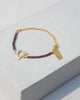 Alphabet P Garnet Bracelet