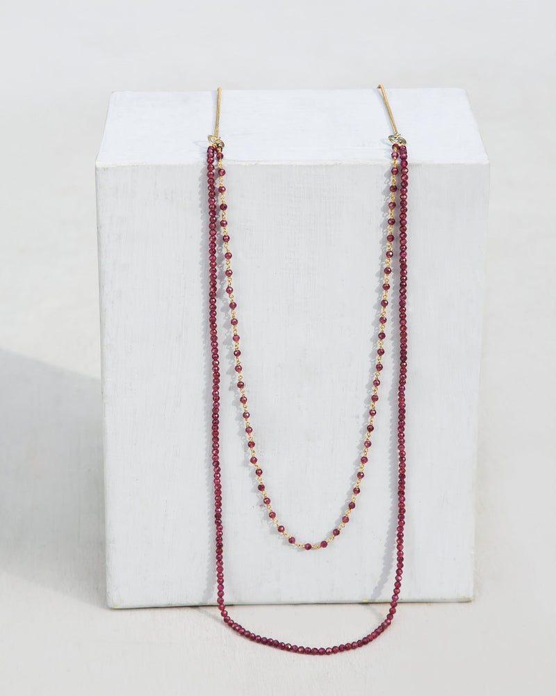 Layered Garnet Necklace