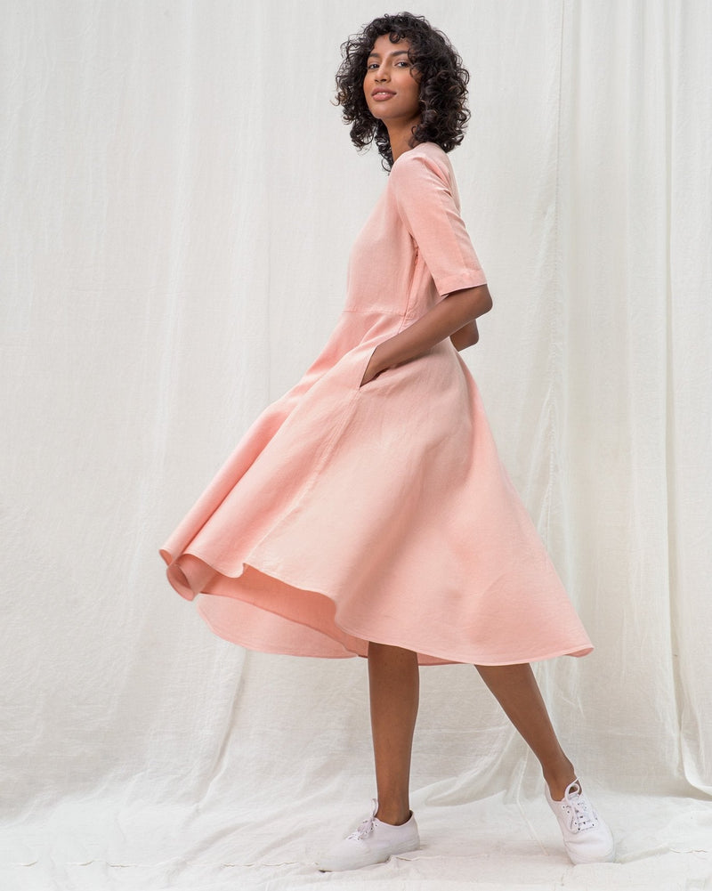 Flare Dress - Pink